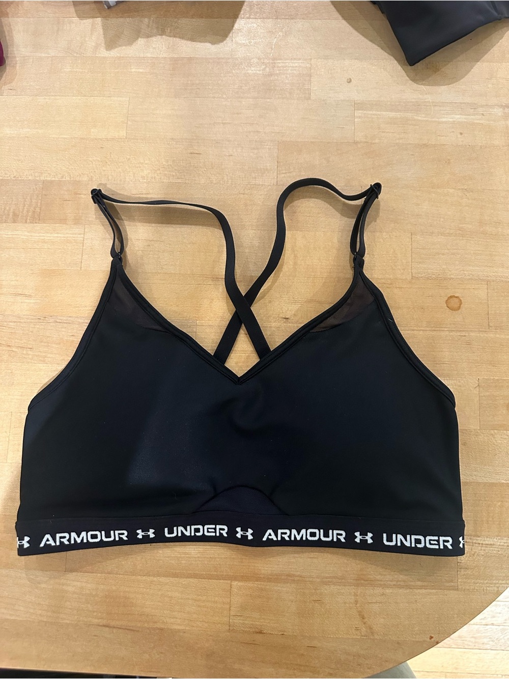 Under Armour Black Cross-Strap Sports Bra